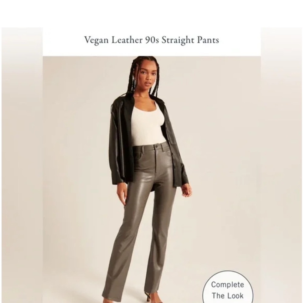 Abercrombie Vegan Leather 90s Straight Pants